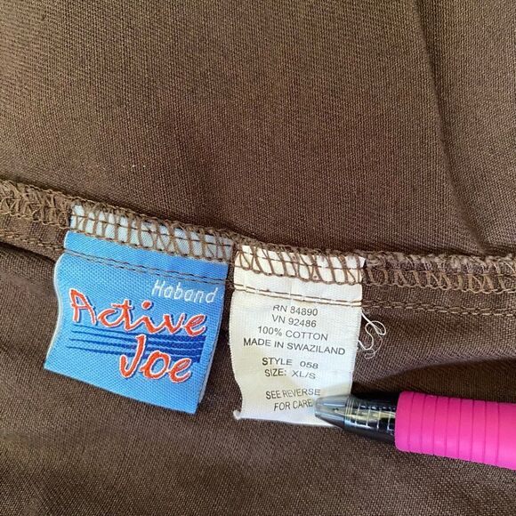 Haband Active Joe men XL short 100% cotton pull on elastic waist casual pants br - Picture 6 of 11